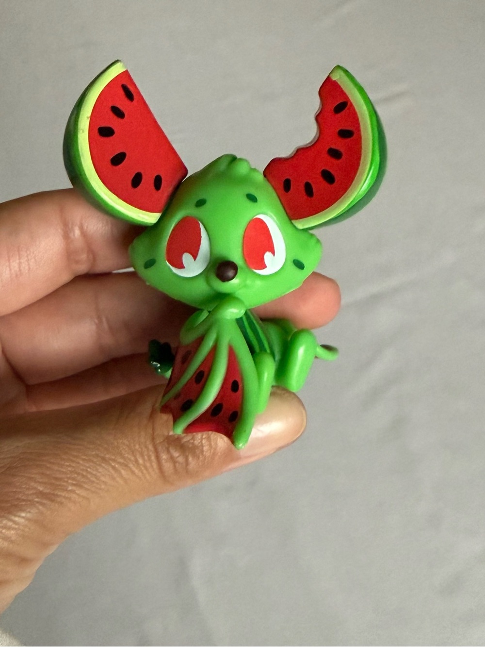 green Spitz watermelon fruit bat vinyl mini figure